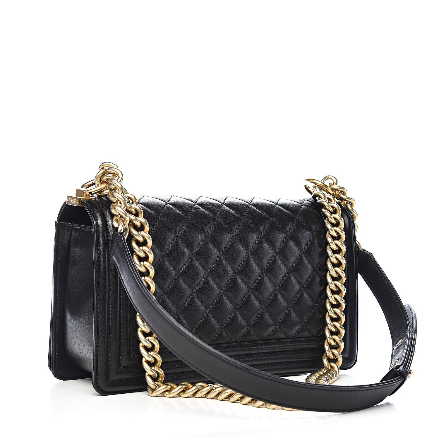Chanel Lambskin Quilted Medium Boy Flap Black 3 of 13