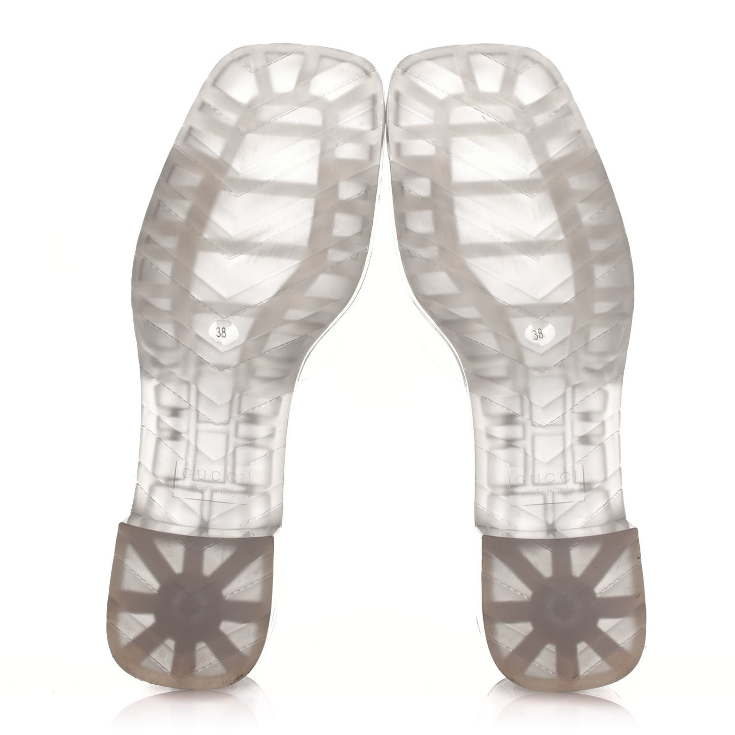 Rubber Gucci Logo Womens Platform 20/60mm Slide Sandals 38 Transparent