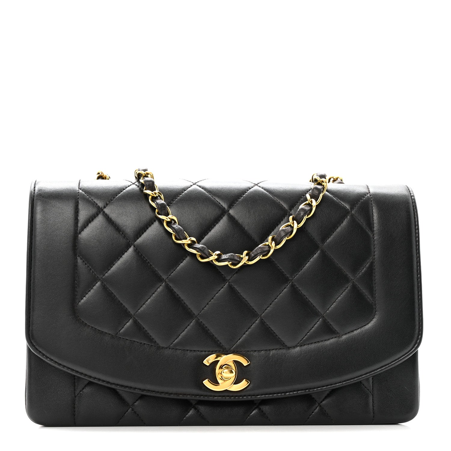 Chanel Lambskin Quilted Medium Single Flap Black 1 of 13