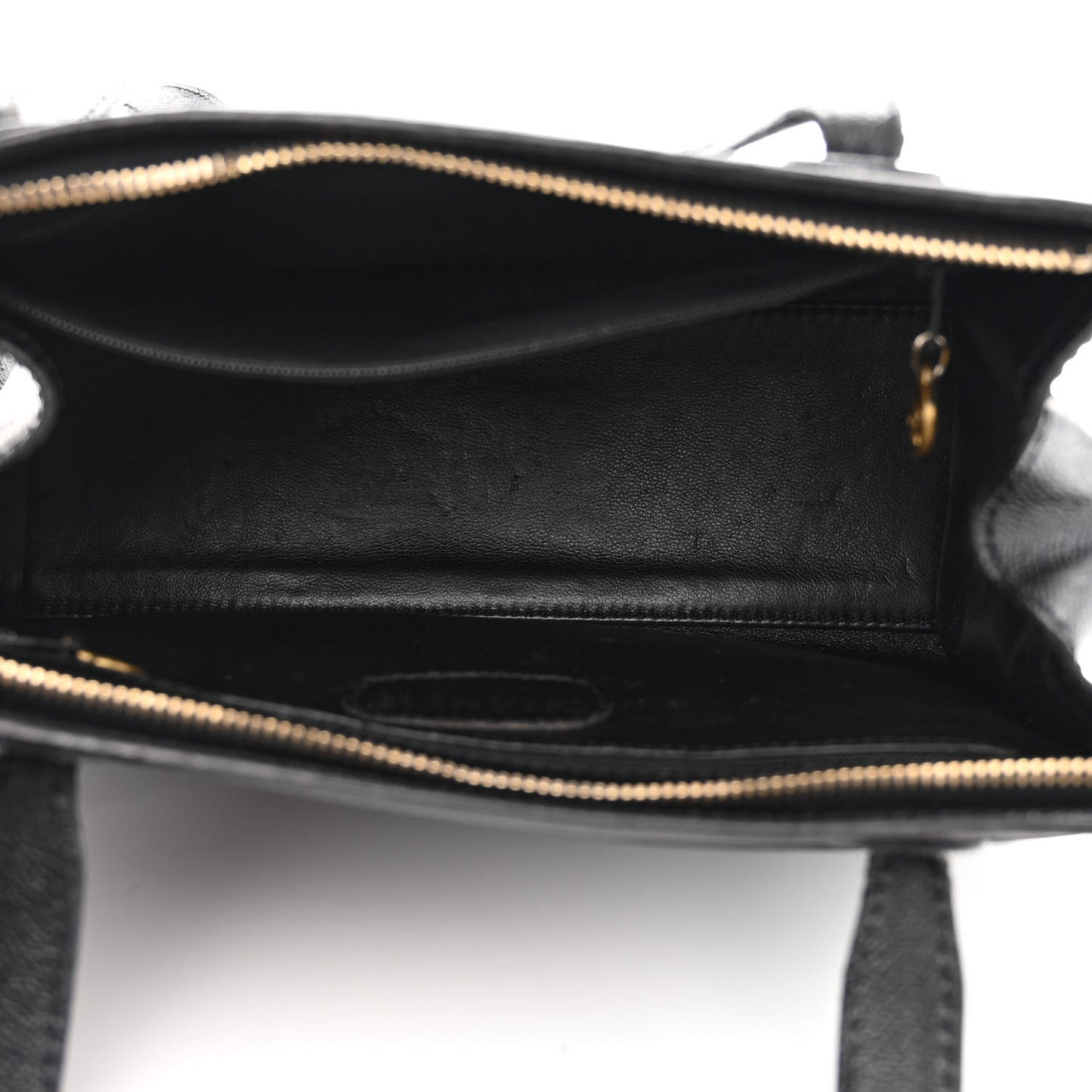 Grained Calfskin Shoulder Bag Black