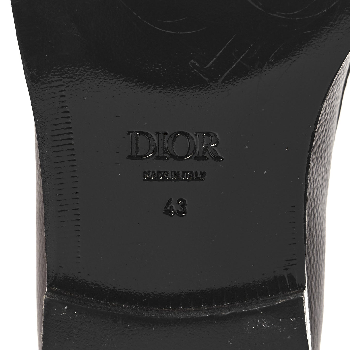 Grained Calfskin Dior Granville Men Loafers 43 Brown