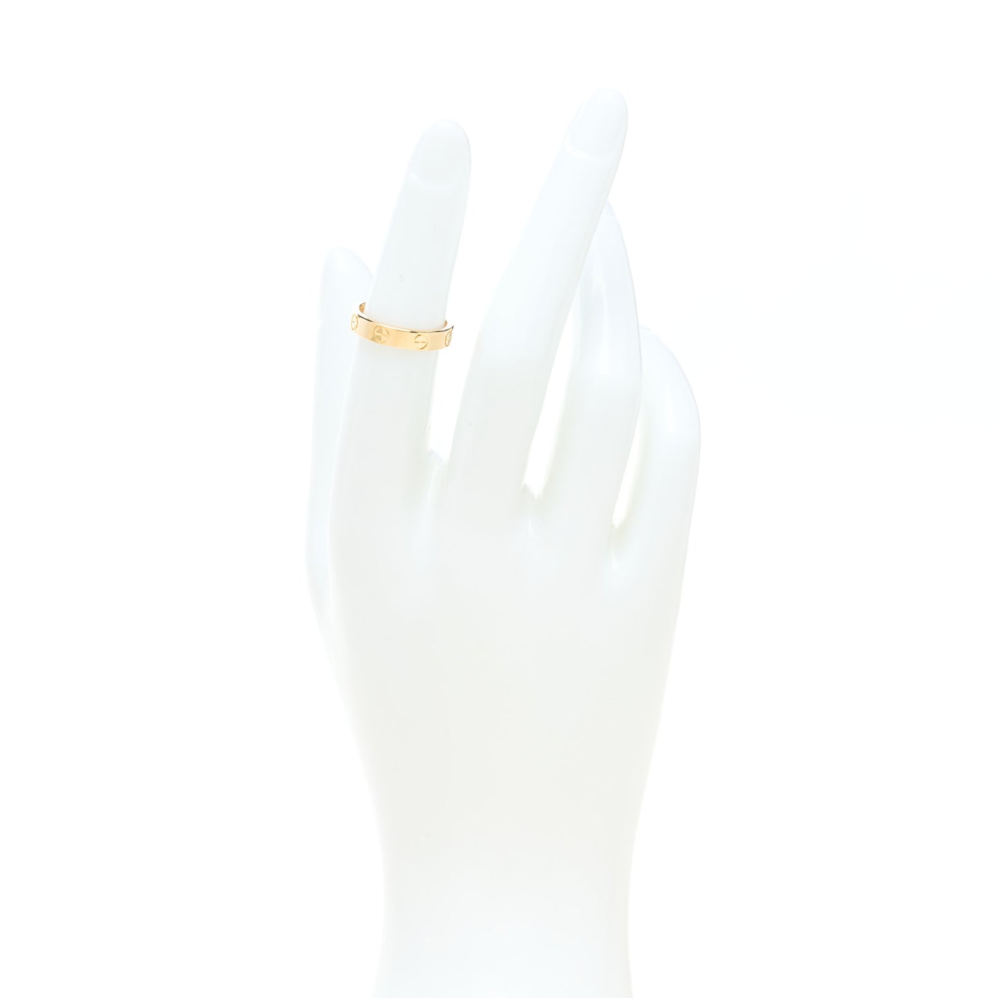 18K Yellow Gold 3.5mm LOVE Wedding Band Ring 49 5