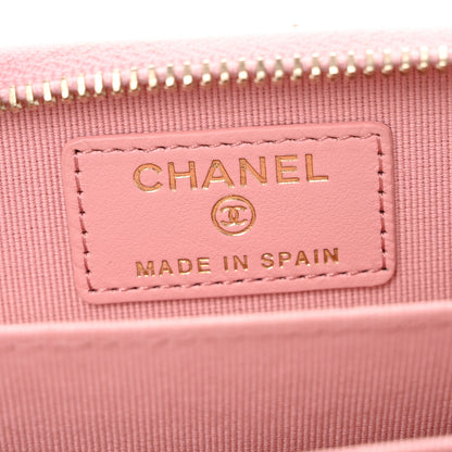 Chanel Caviar Quilted Zip Coin Purse Light Pink 6 of 9