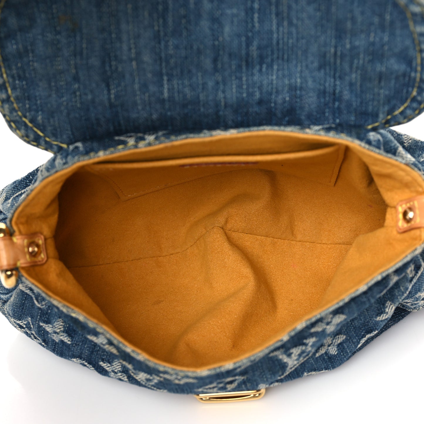 Monogram Denim Mini Pleaty Blue