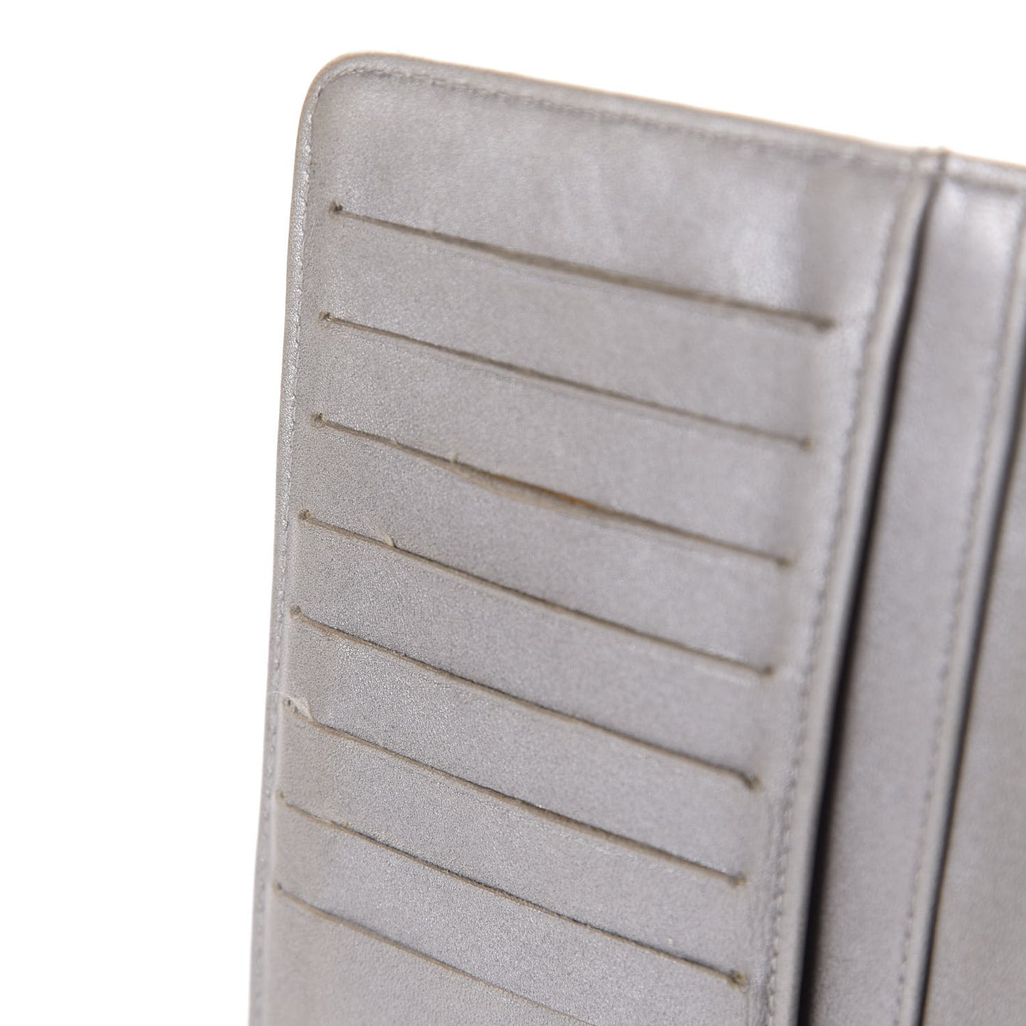 Lambskin Camellia Embossed Yen Wallet Black