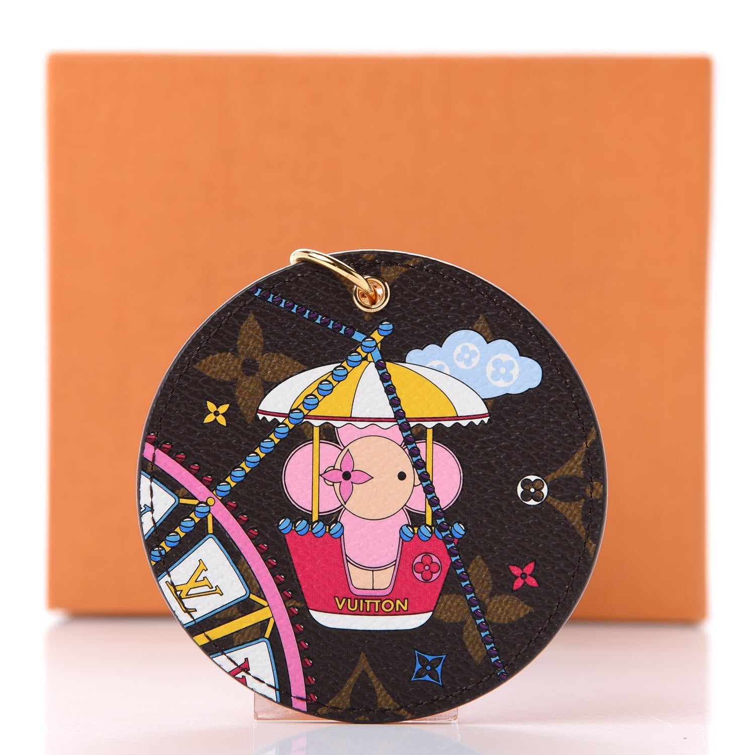 Louis Vuitton Monogram 2020 Christmas Animation Big Wheel Bag Charm Key Ring Rose Ballerine 9 of 9