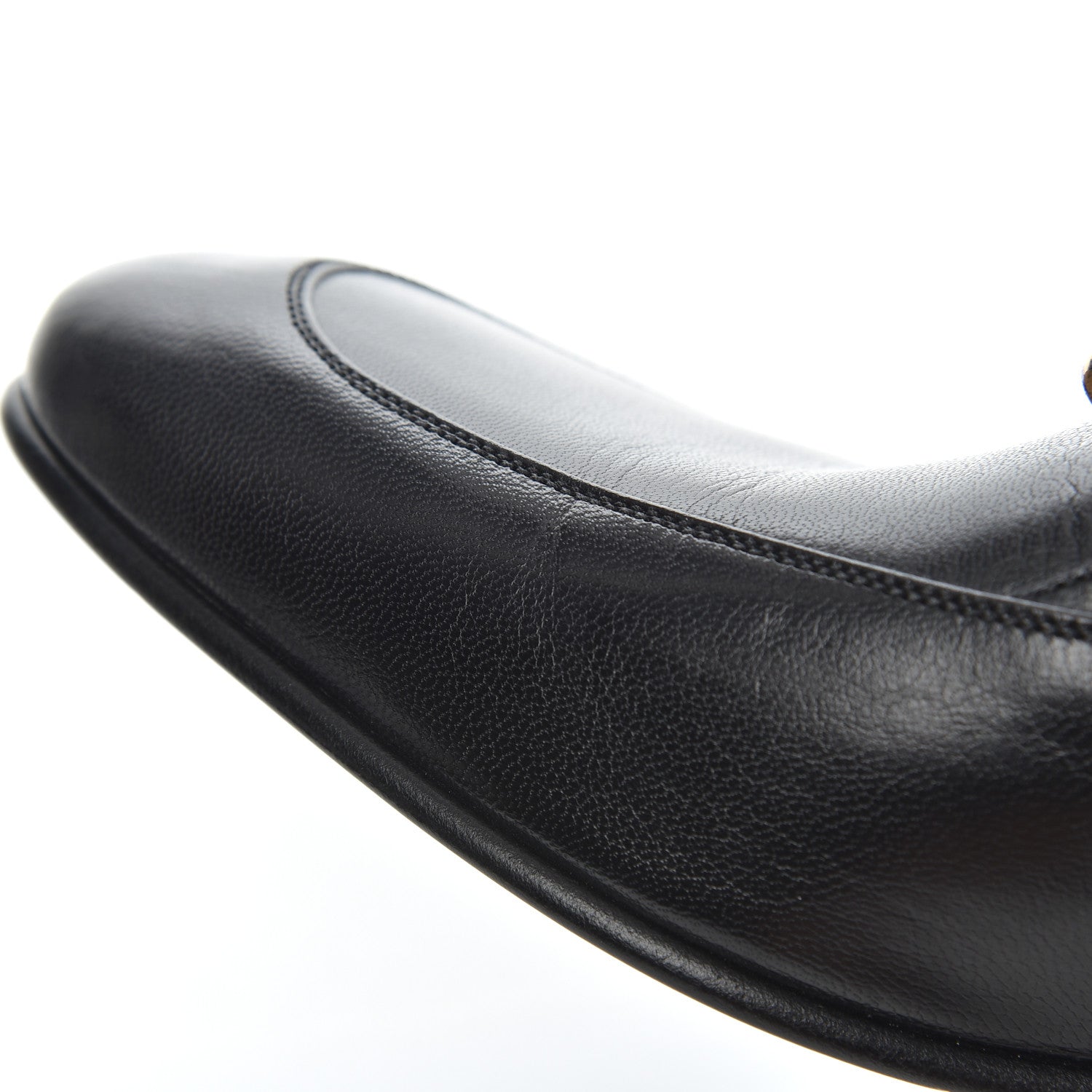 Gucci Goatskin Mens Chain Mid Heel Loafers 11 Black 11 of 13