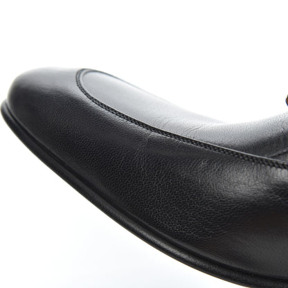 Gucci Goatskin Mens Chain Mid Heel Loafers 11 Black 11 of 13
