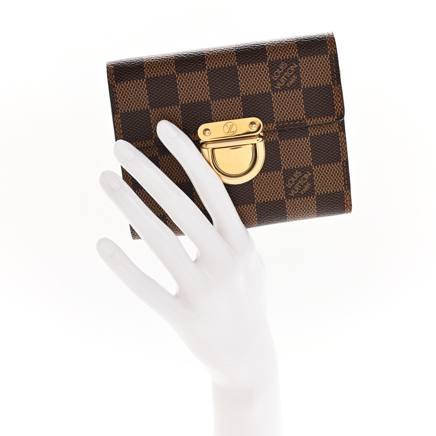 Louis Vuitton Damier Ebene Koala Compact Wallet 2 of 11