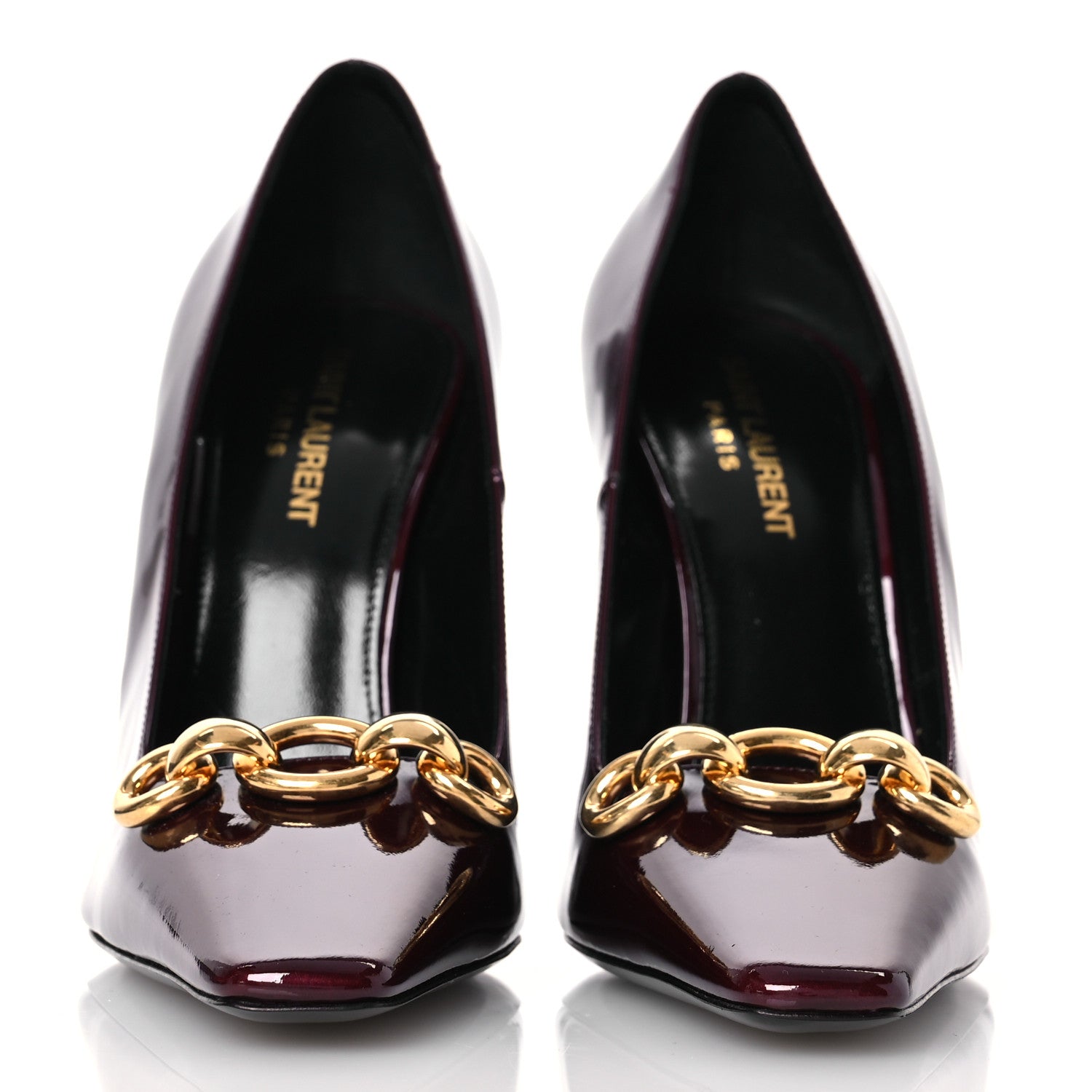 Saint Laurent Patent Severine Pumps 38 Deep Bordeaux 2 of 13
