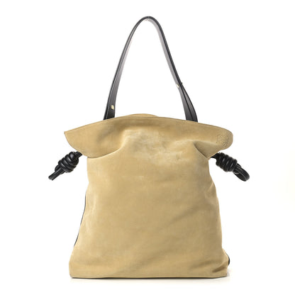 Loewe Suede Flamenco Knot Bag Gold Brown 1 of 9