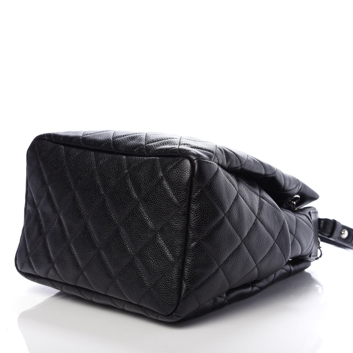Caviar Quilted Small Chain Bucket Bag Black