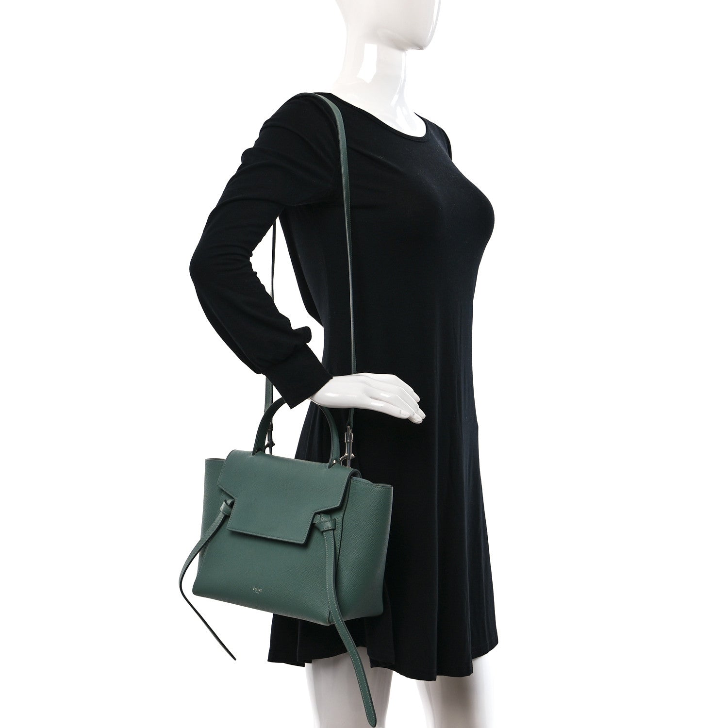 Celine Grained Calfskin Micro Belt Bag Celadon 3 of 9