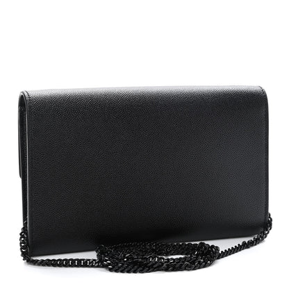 Saint Laurent Grain De Poudre Uptown Chain Wallet Black 4 of 10