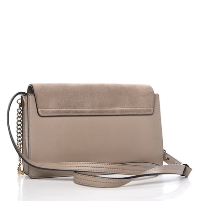 Chloe Suede Calfskin Small Faye Shoulder Bag Motty Grey 3 of 8