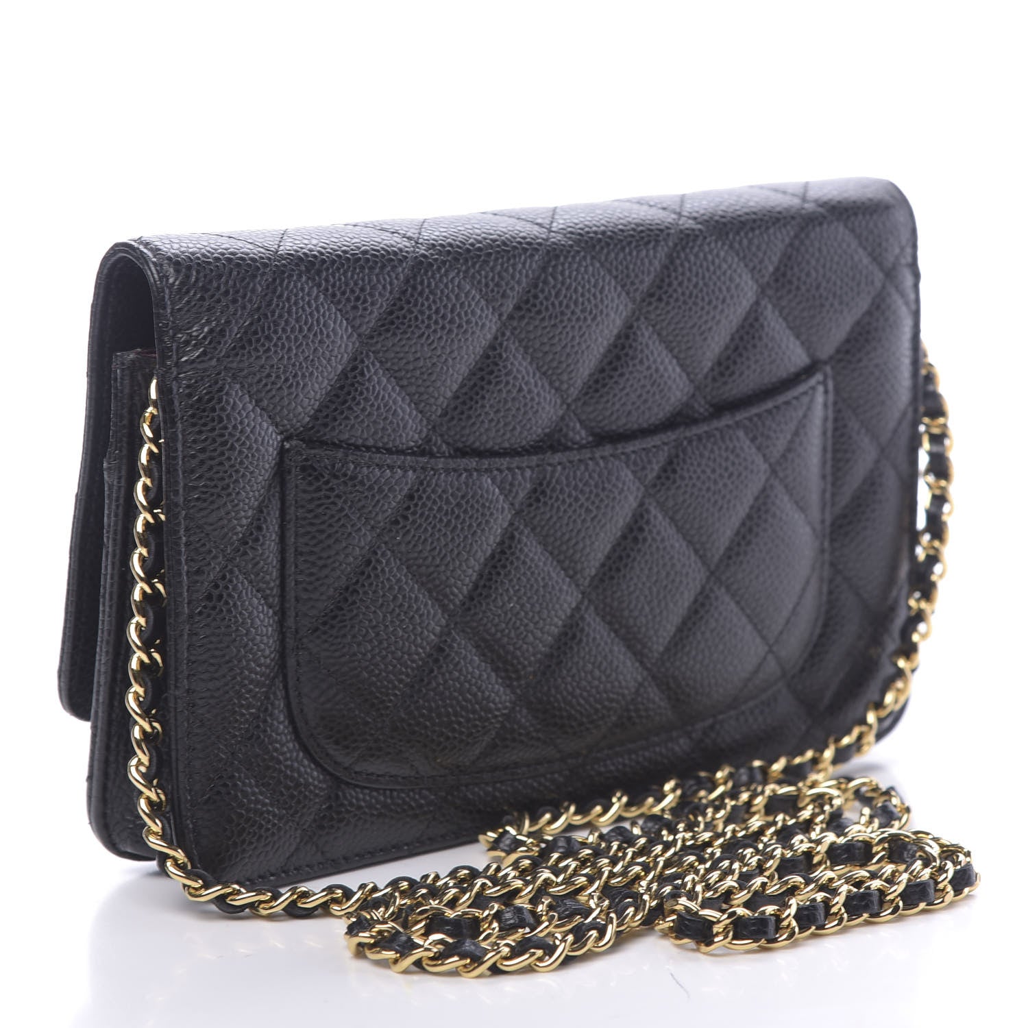 Chanel Caviar Quilted Wallet On Chain WOC Black 3 of 12