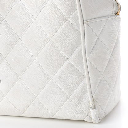 Chanel Caviar Quilted Large Bowler White 10 of 18