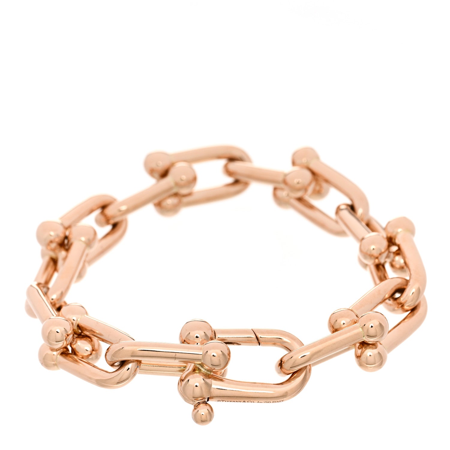 Tiffany 18K Rose Gold Large HardWear Link Bracelet 2 of 3