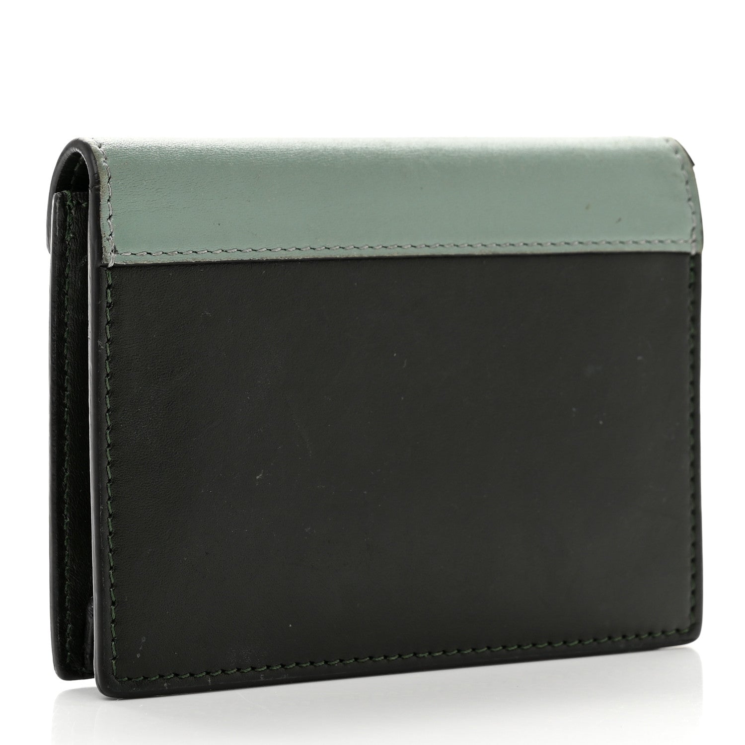 Celine Smooth Calfskin Pocket Card Holder Green 3 of 8