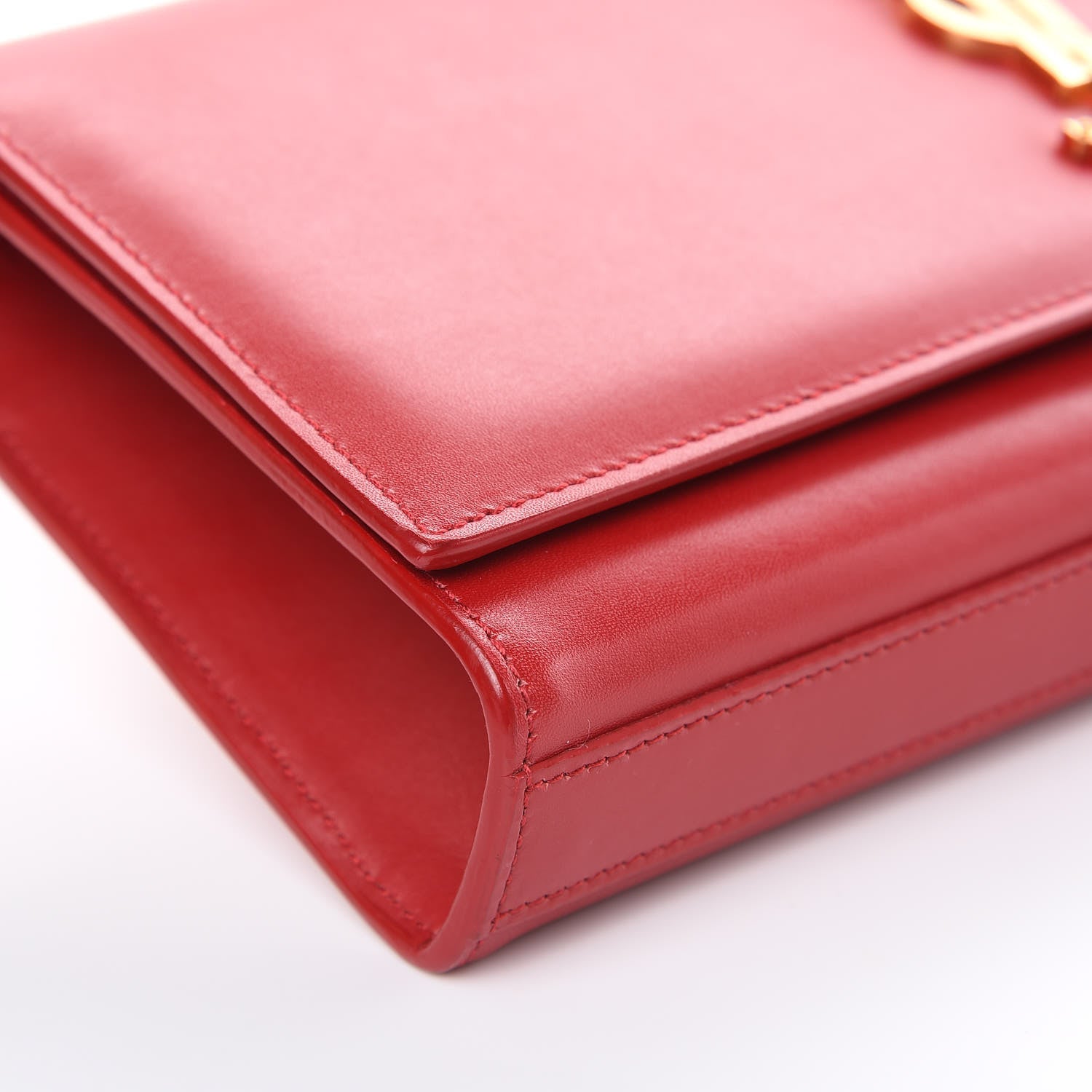 Saint Laurent Smooth Calfskin Cassandre Clutch Rouge Orient 8 of 12