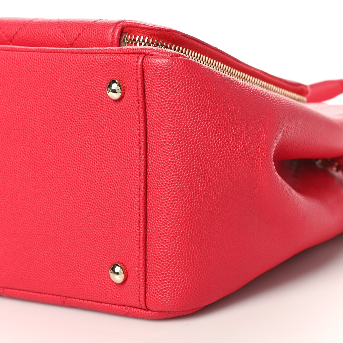Caviar Quilted Small Business Affinity Shopping Bag Red
