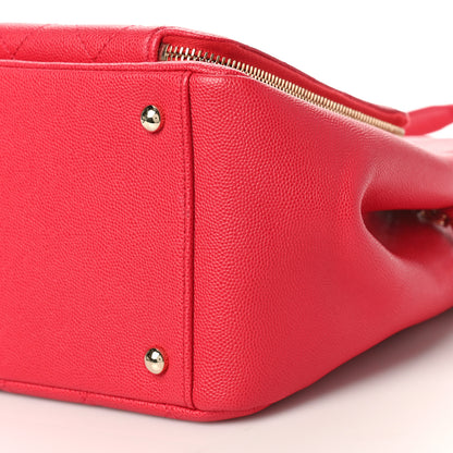 Chanel Caviar Quilted Small Business Affinity Shopping Bag Red 9 of 9