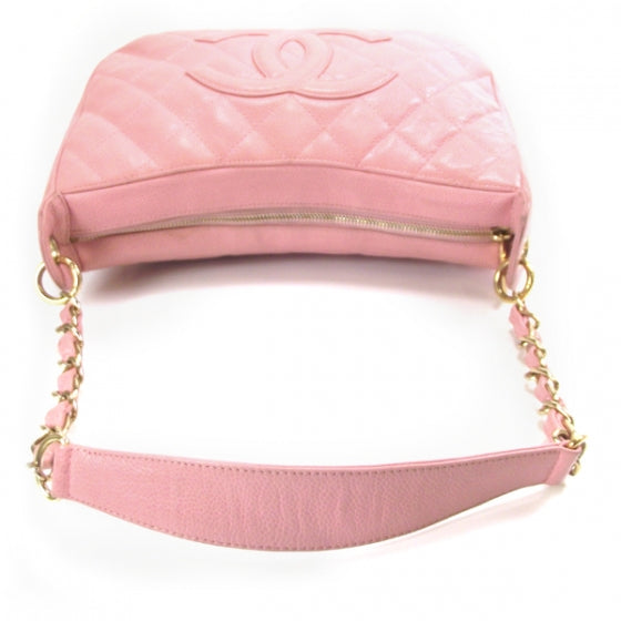 Caviar Quilted Hobo Pink
