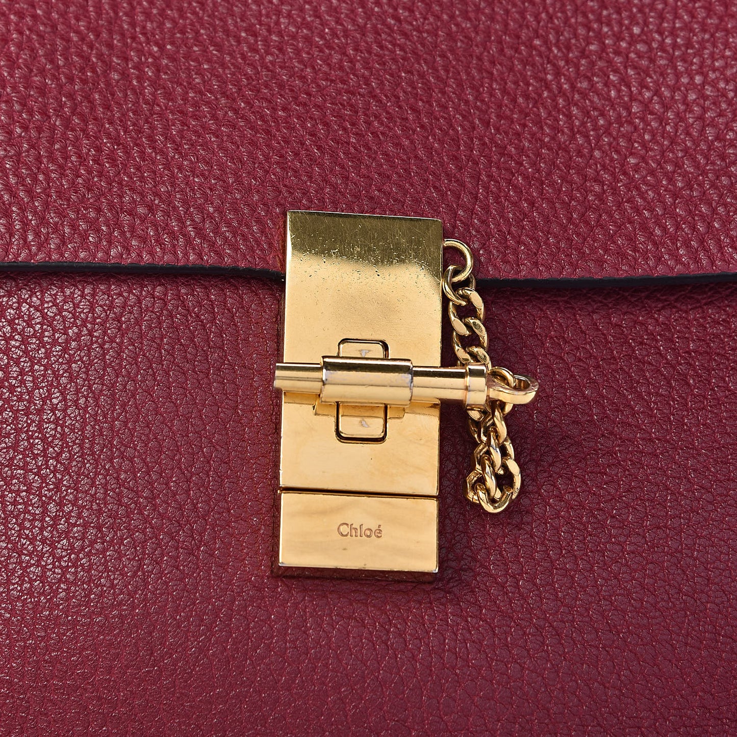 Grained Lambskin Drew Shoulder Bag Wine Purple