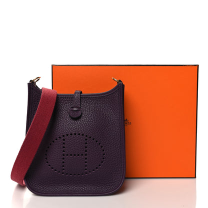 Hermes Taurillon Clemence Amazone Evelyne TPM Cassis Rouge Grenat 11 of 11