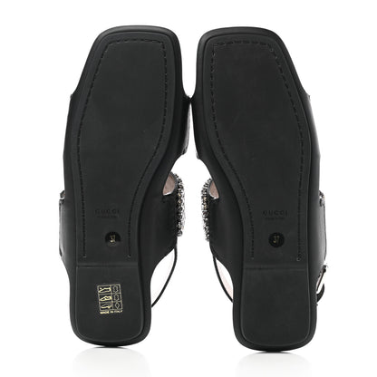 Gucci Napa Crystal Sandal 37 Black 5 of 8