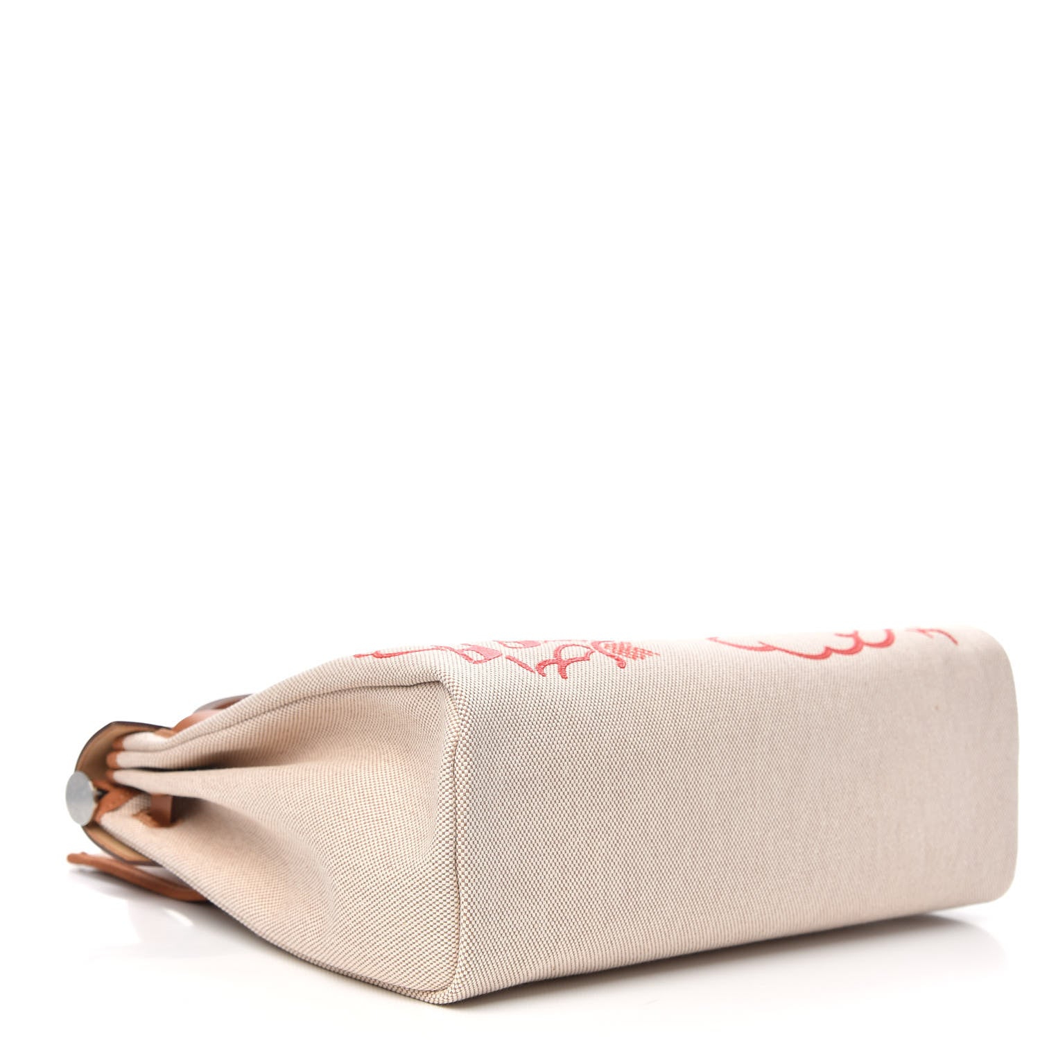 Hermes Vache Hunter Toile Pegase Pop Herbag Zip Retourne 31 PM Capucine Ecru 5 of 13
