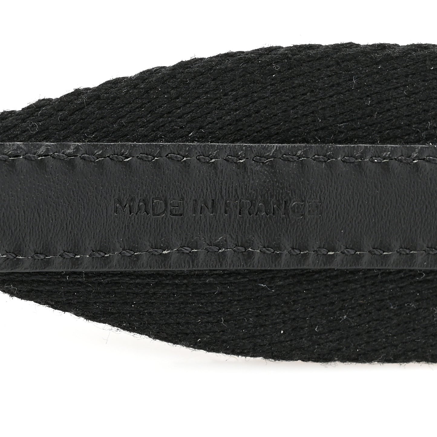 Canvas Calfskin Adjustable Shoulder Strap Black