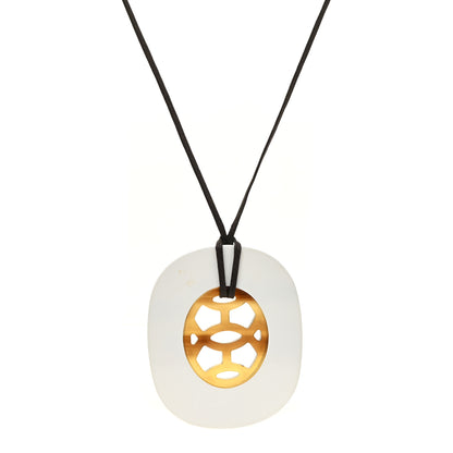 Hermes Buffalo Horn Lacquer Lift Necklace 1 of 6