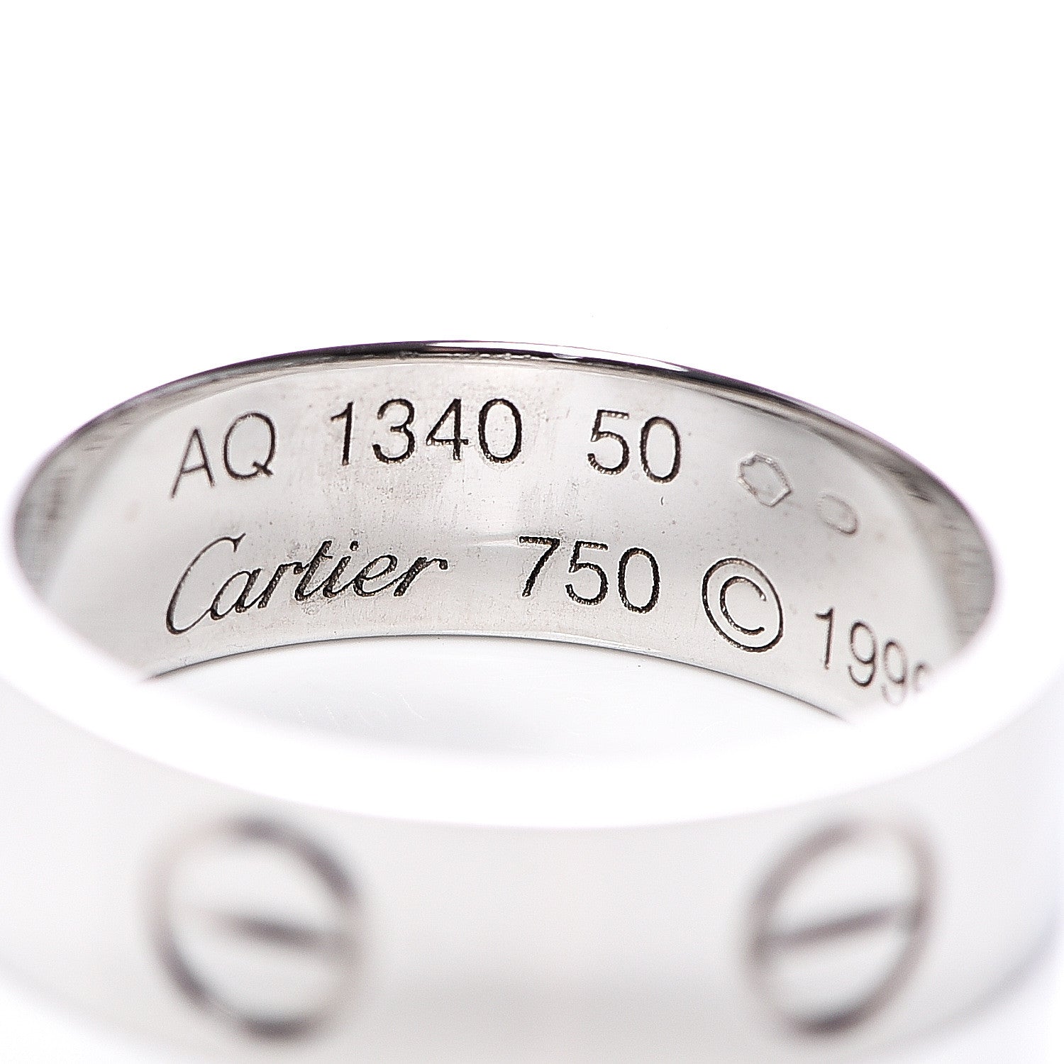 Cartier 18K White Gold 5.5mm LOVE Ring 50 5.25 4 of 4