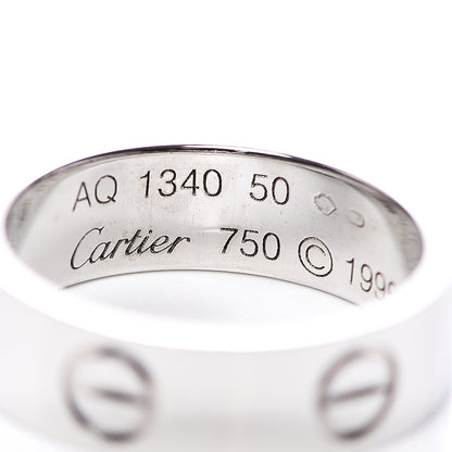 Cartier 18K White Gold 5.5mm LOVE Ring 50 5.25 4 of 4