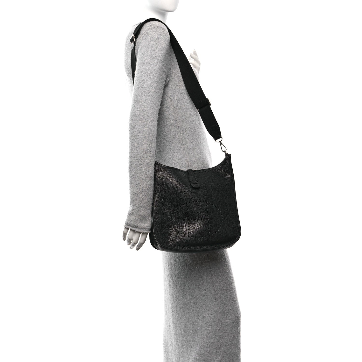 Hermes Taurillon Clemence Evelyne III PM Black 2 of 10