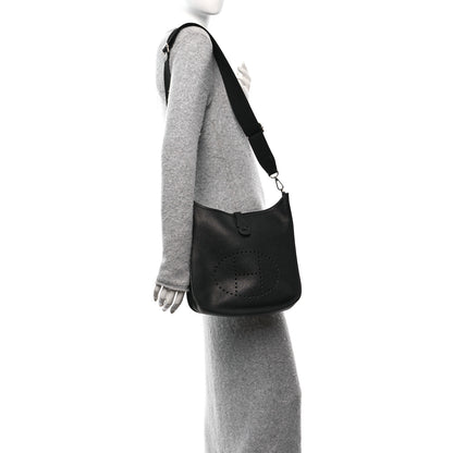 Hermes Taurillon Clemence Evelyne III PM Black 2 of 10