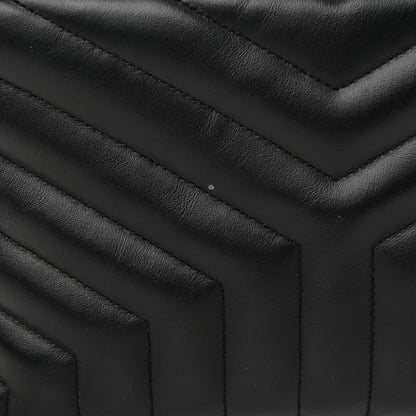 Saint Laurent Calfskin Y Quilted Monogram Medium Loulou Chain Satchel Black 11 of 12