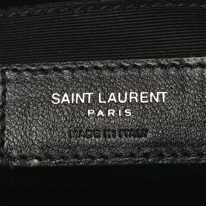 Saint Laurent Raffia Canvas Monogram Lou Camera Bag Dark Chocolate 8 of 9