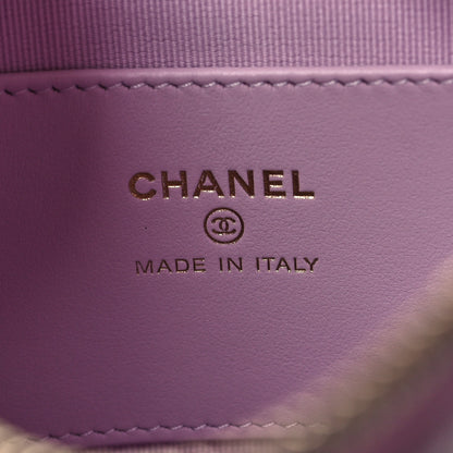 Chanel Shiny Caviar Quilted Bow Pouch Hobo Light Purple 6 of 12