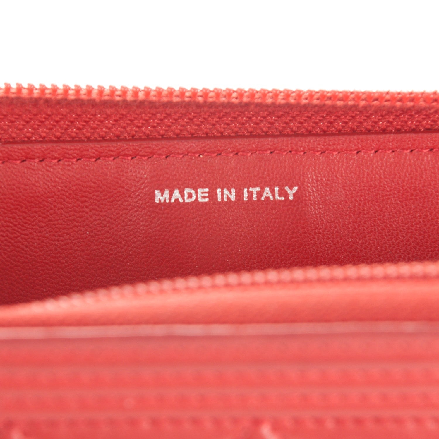 Chanel Lambskin Quilted Small Boy Zip Around Wallet Red 7 of 9