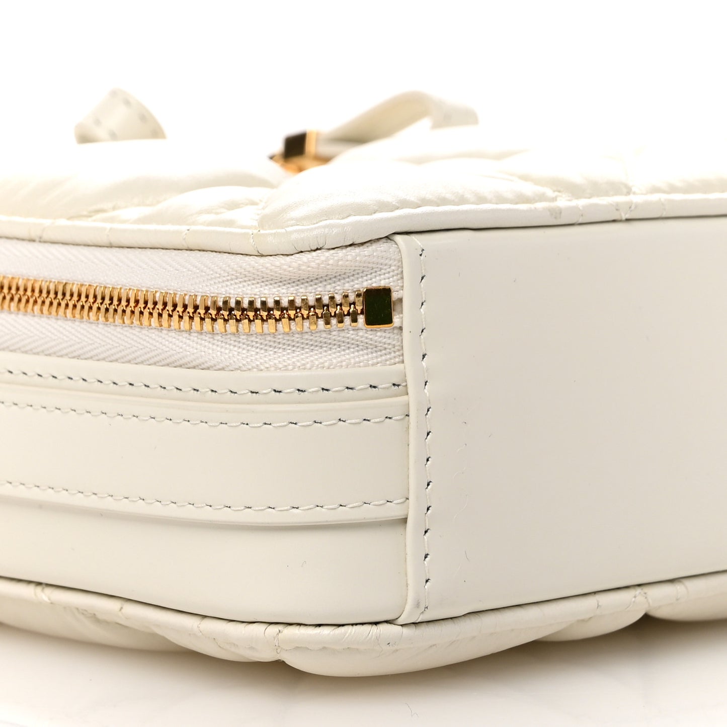 Calfskin Macrocannage Caro Box Bag Latte