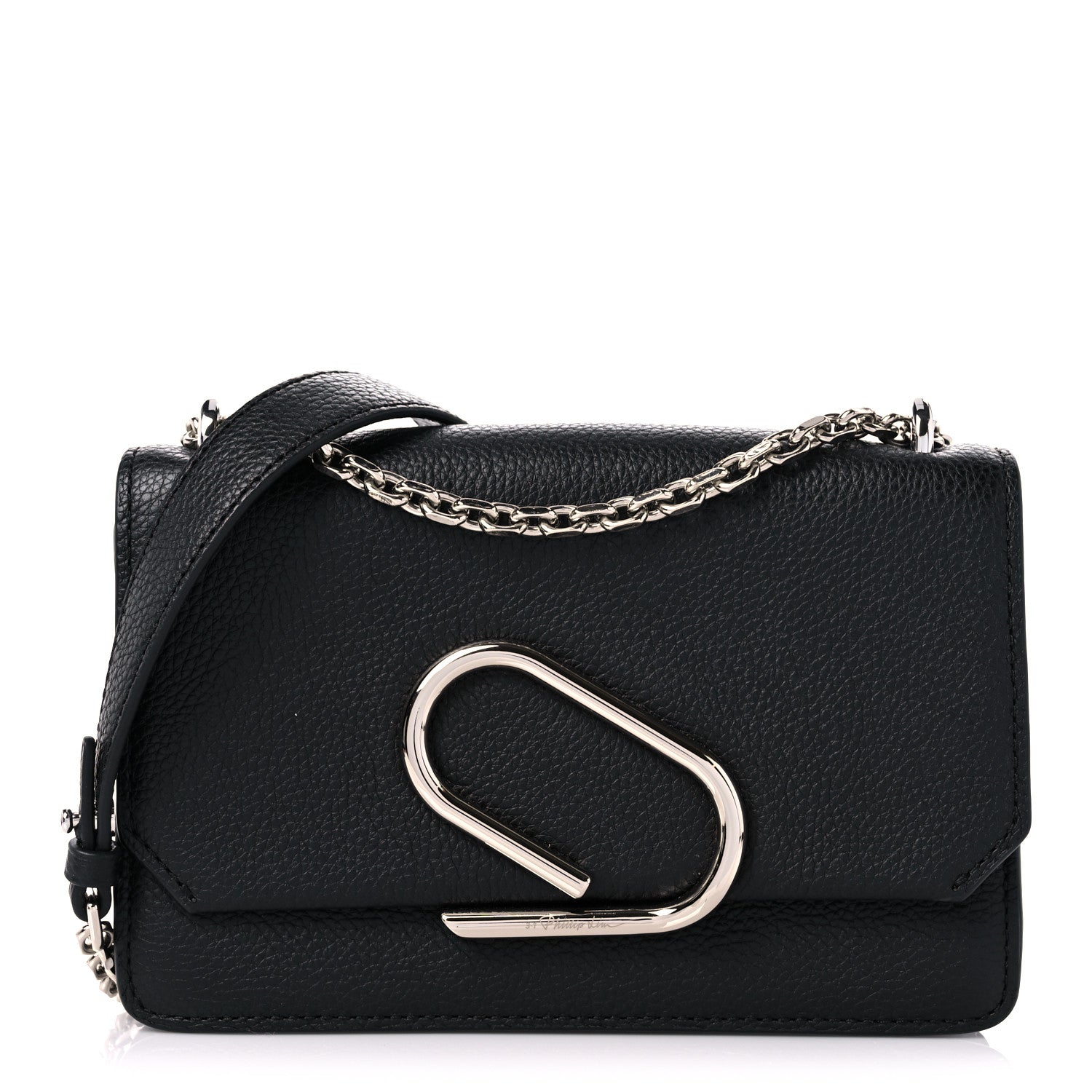 3.1 Phillip Lim Calfskin Alix Soft Flap Clutch Black 1 of 10