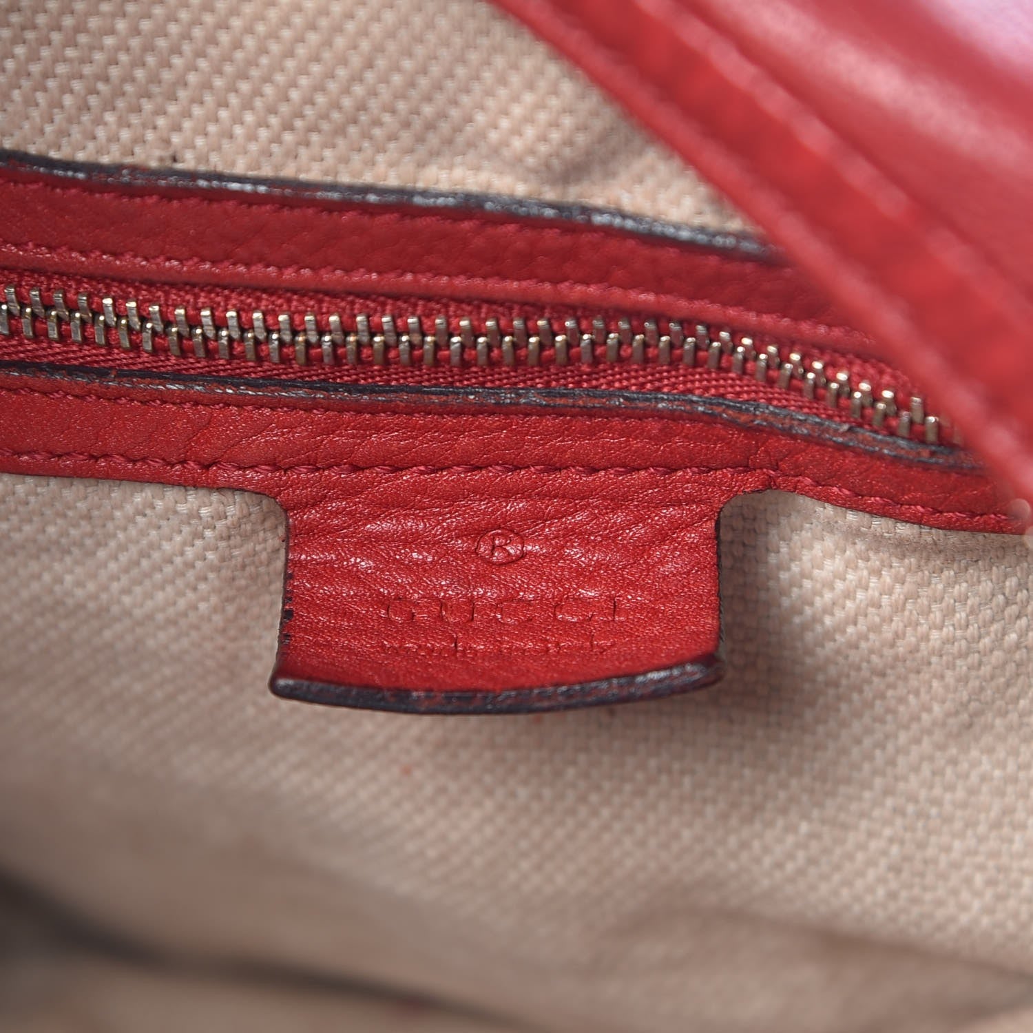 Gucci Pebbled Calfskin Large Soho Hobo Red 5 of 13