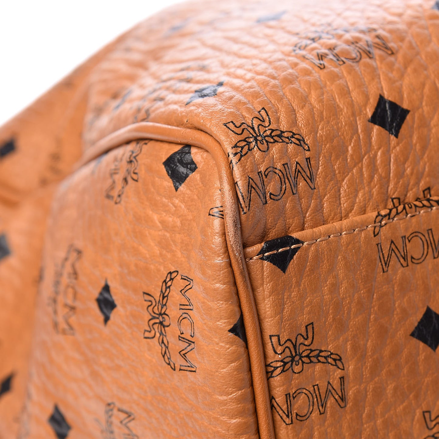 Visetos Large Traveler Weekender Bag Cognac Neon Orange