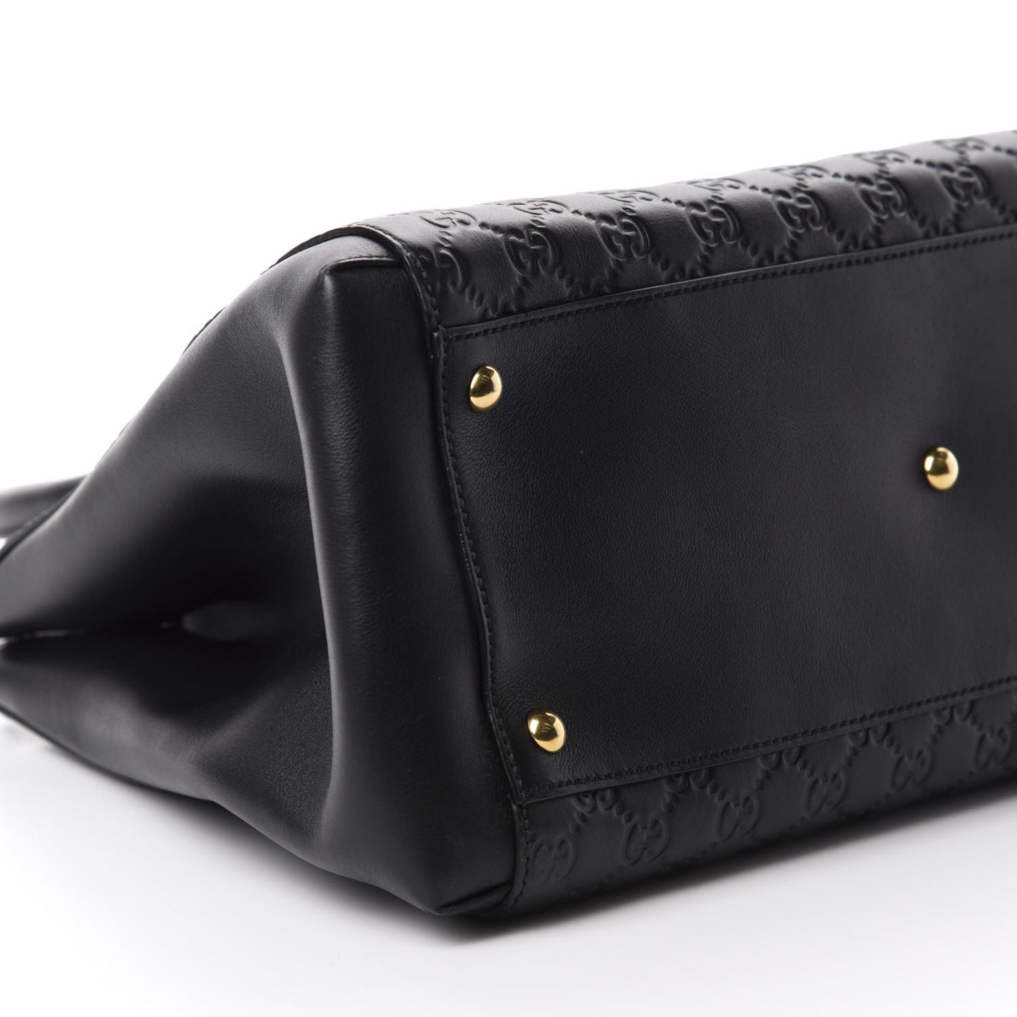 Soft Guccissima Signature Top Handle Tote Bag Black