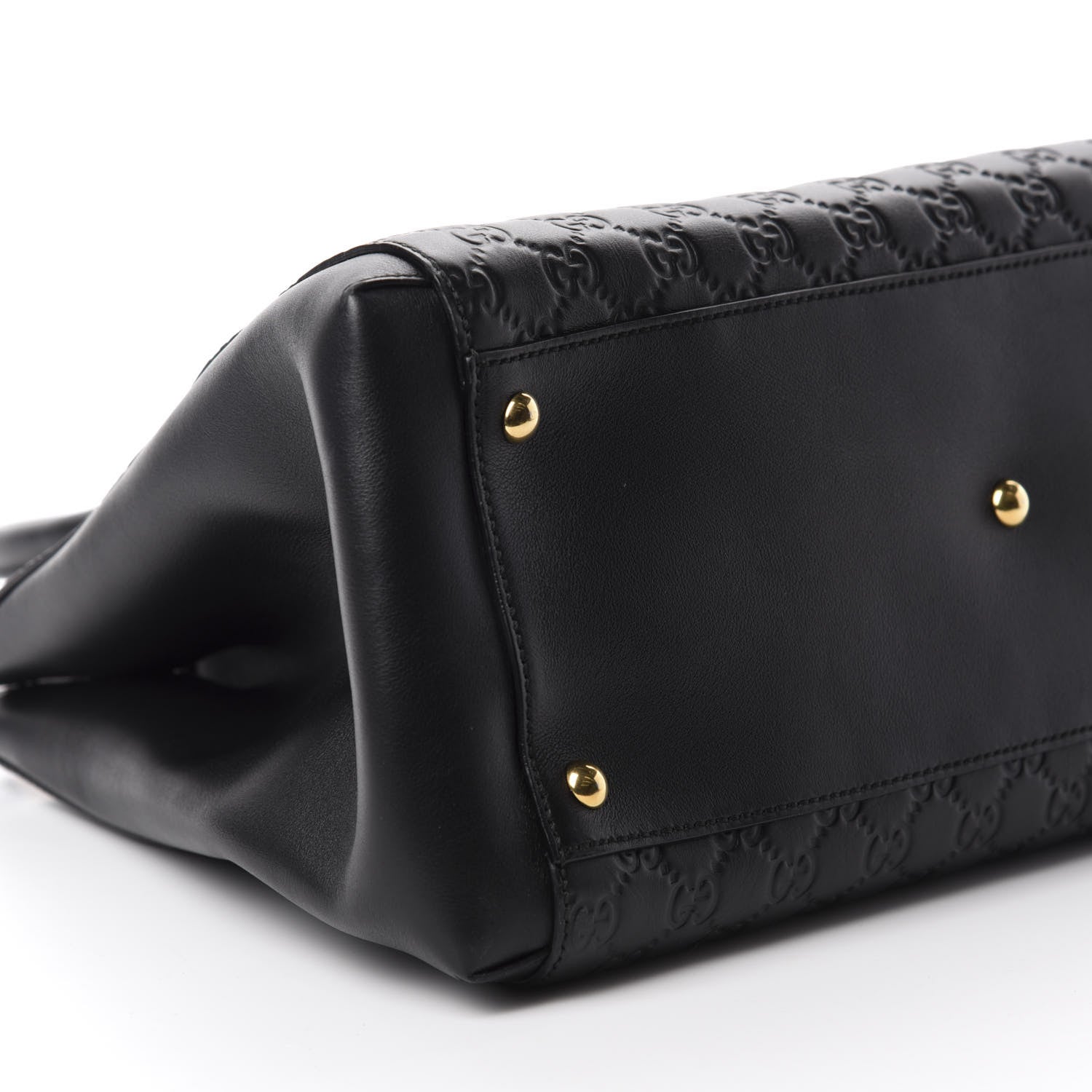 Gucci Soft Guccissima Signature Top Handle Tote Bag Black 6 of 10