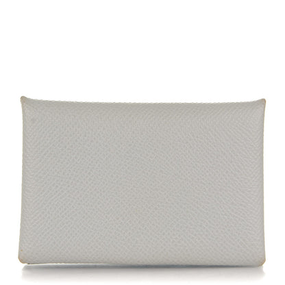 Hermes Epsom Calvi Card Case Gris Mouette 1 of 11