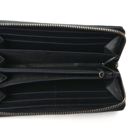 Gucci Calfskin Butterfly Zip Around Wallet Black 5 of 11