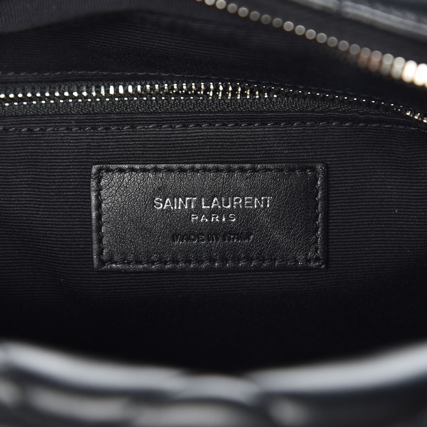 Calfskin Y Quilted Monogram Small Loulou Bowling Bag Black